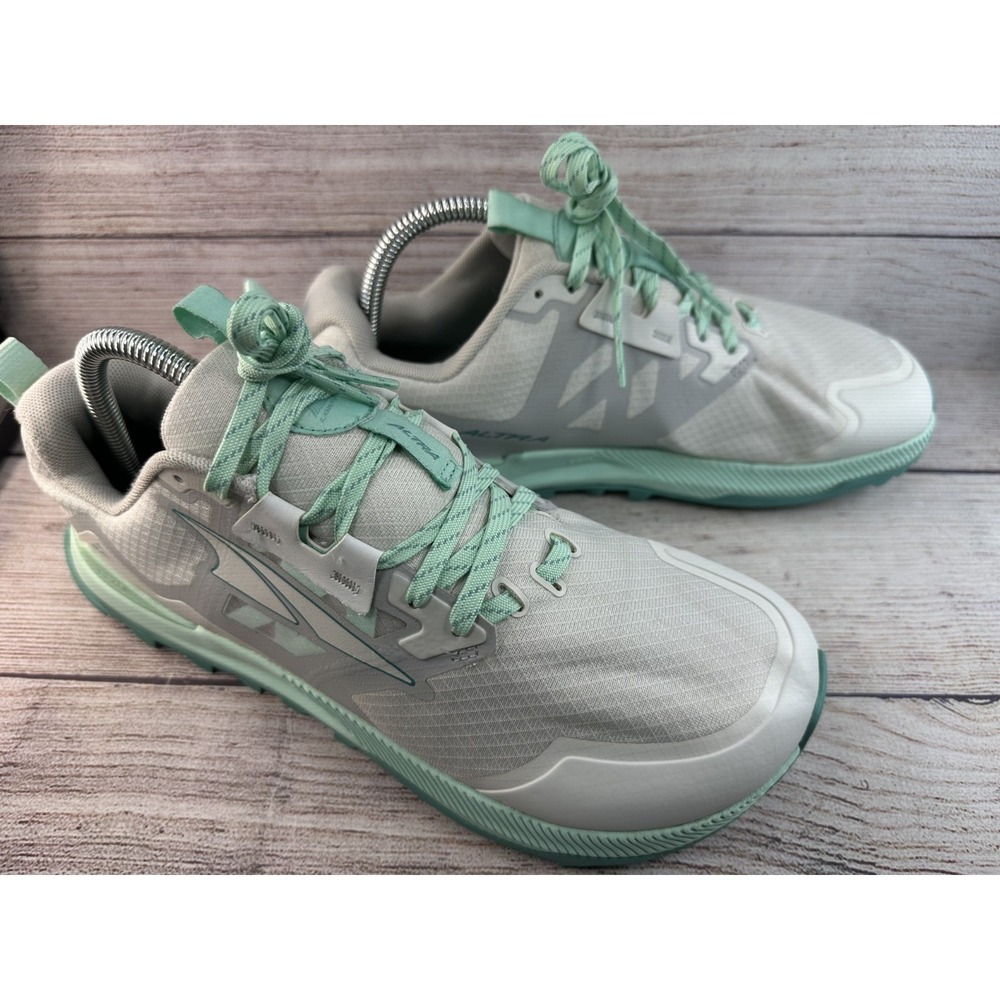 Altra Women's Lone Peak 7 Wide Gray Mint Trail Running Shoes Size 9.5 AL0A82CS22